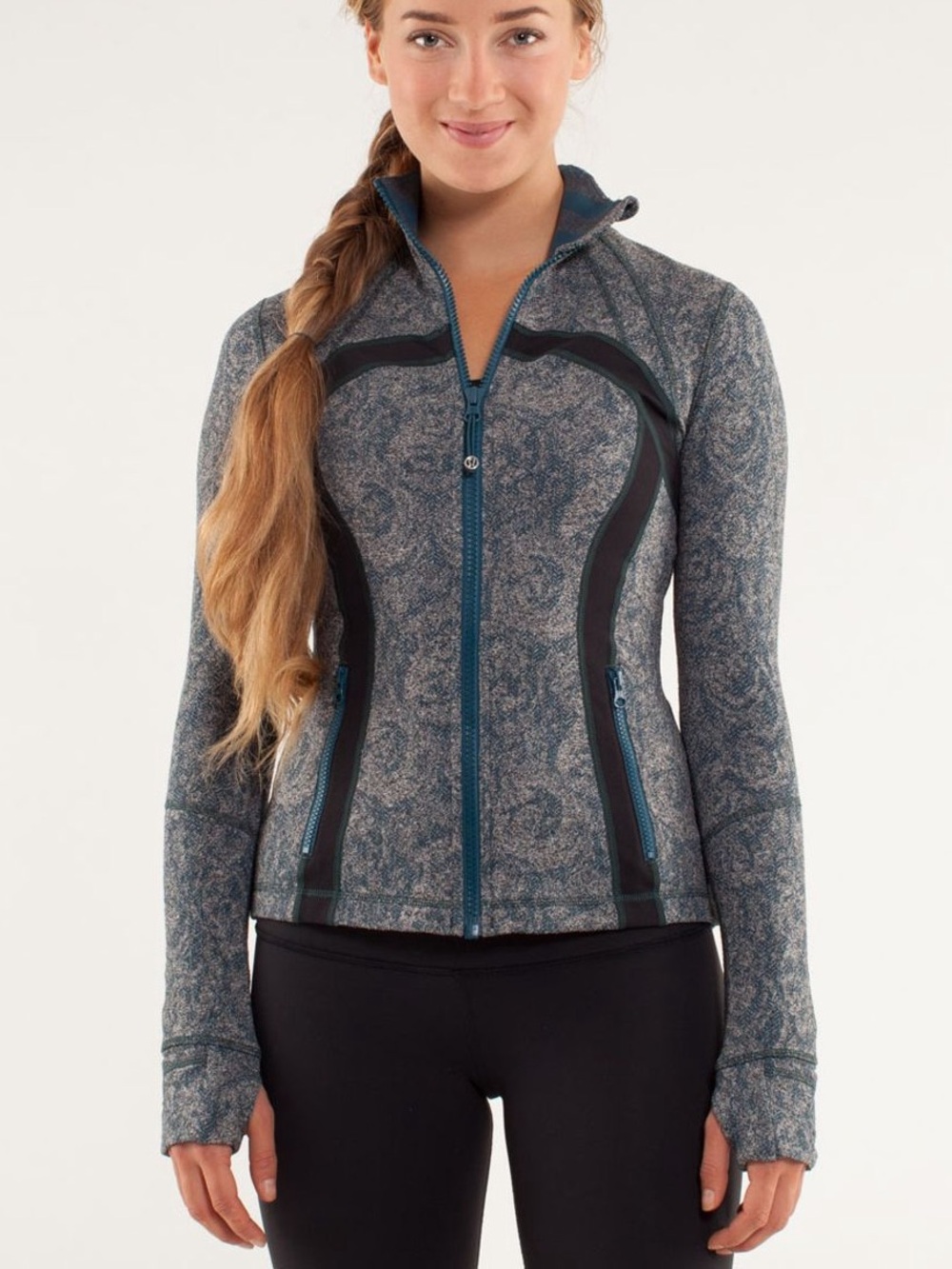Lululemon Define Jacket *Brushed - Rose herringbone Alberta lake blue black
